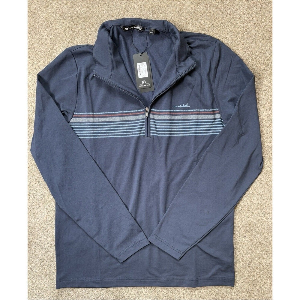 New Travis Mathew Mens S Performance Stretch Make Music 1/4 Zip Cloud Pullover - Picture 2 of 9